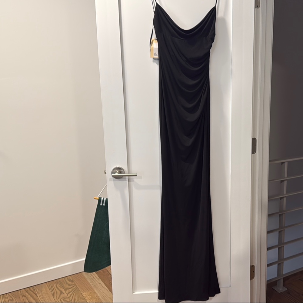 Katie May Backless Black Gown
